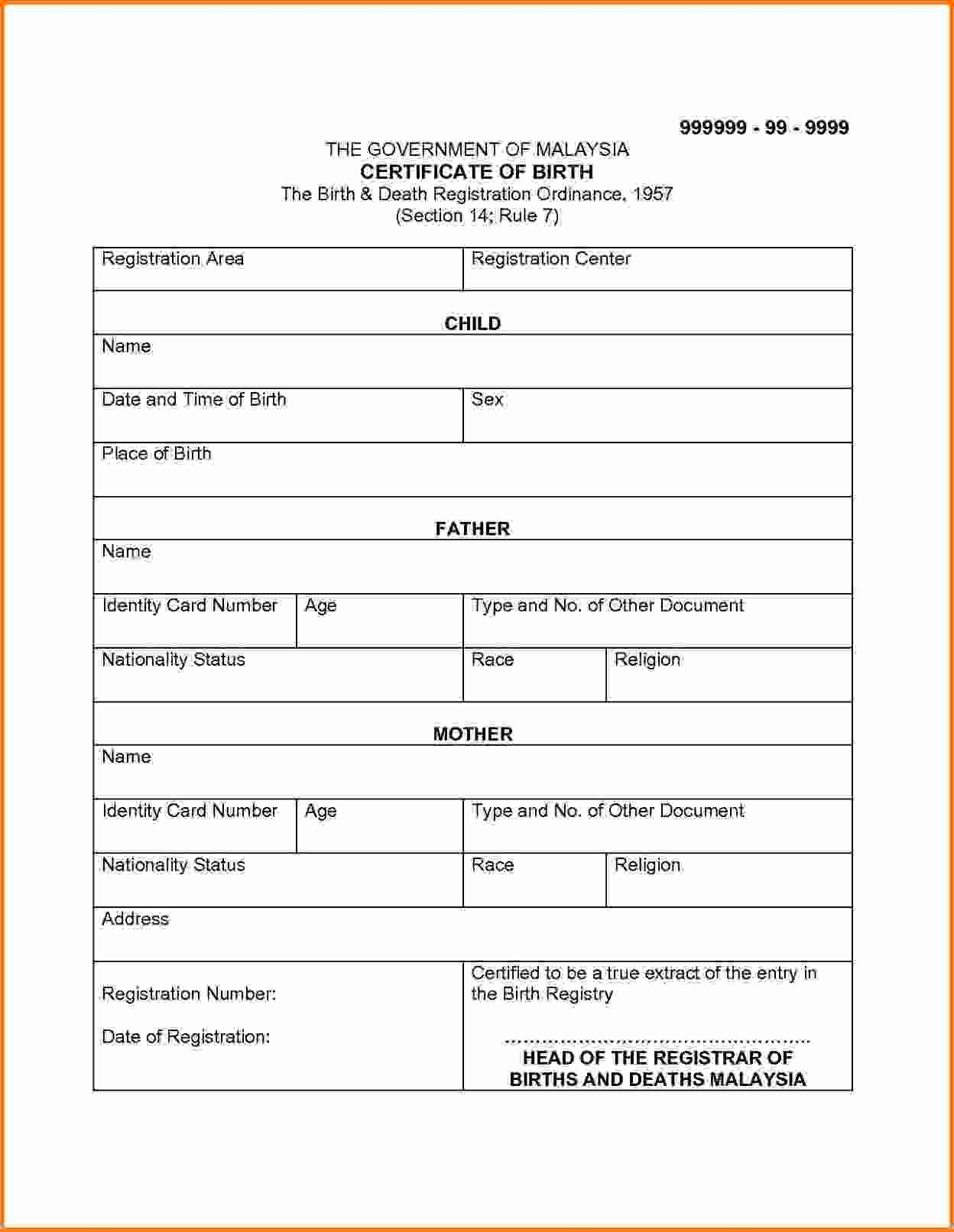 Birth Certificate Translation Template Sample Letter Form With Birth Certificate Translation Template