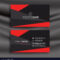 Black And Red Business Card Template With Inside Buisness Card Templates