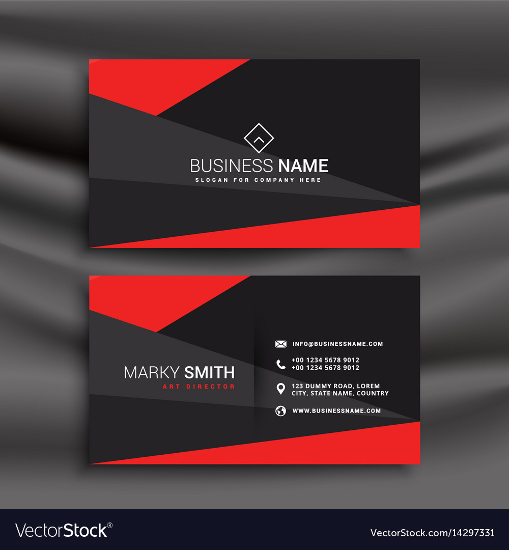 Black And Red Business Card Template With Within Buisness Card Template