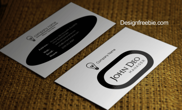 Black And White Free Business Card Template Psd in Black And White Business Cards Templates Free