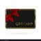 Black Gift Card Template With Red Ribbon And A Bow Within Gift Card Template Illustrator