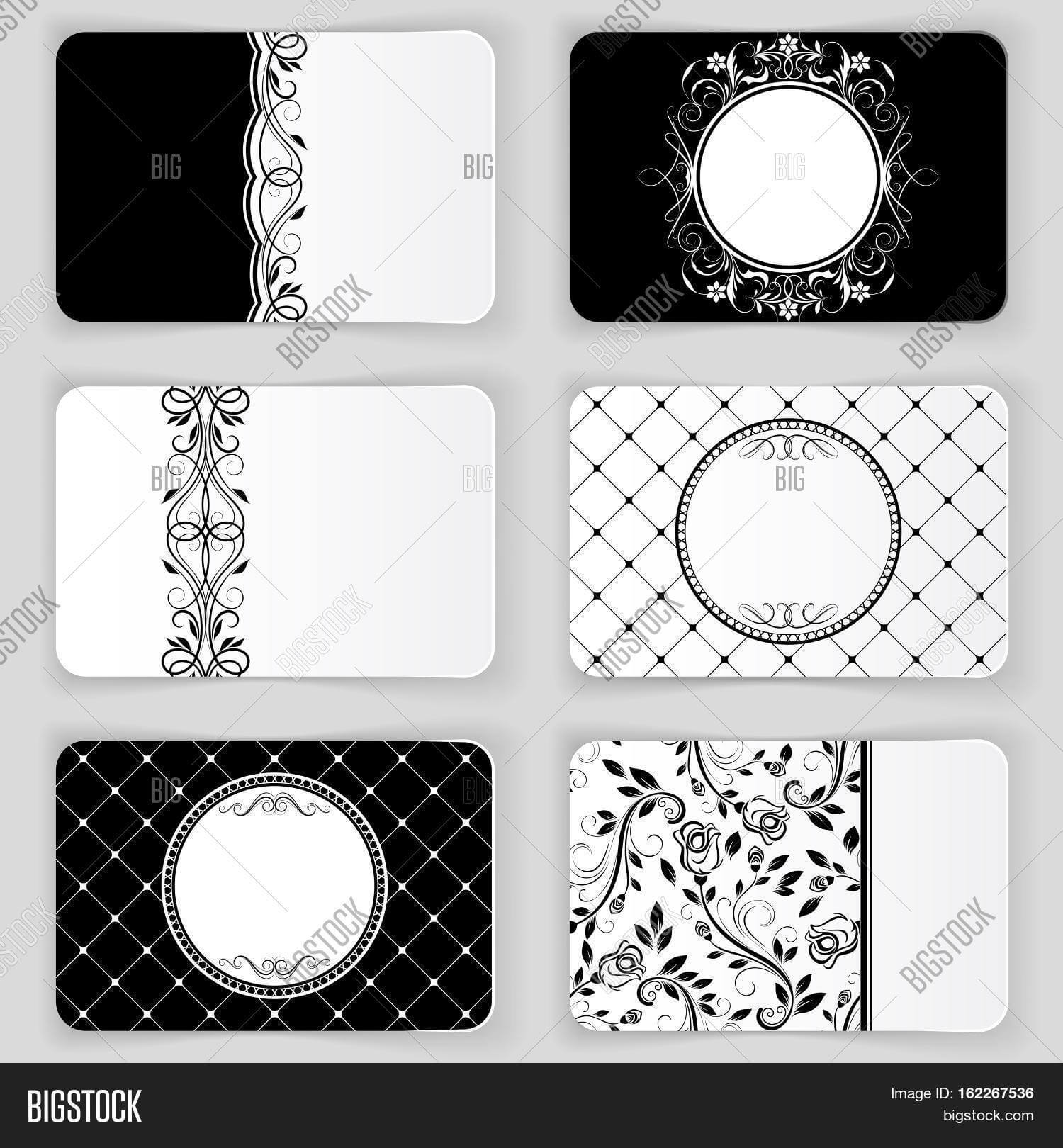 Black White Vintage Image & Photo (Free Trial) | Bigstock Inside Black And White Business Cards Templates Free