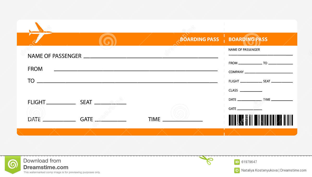 Blank Airline Ticket – Free Download Pertaining To Plane Ticket Template Word