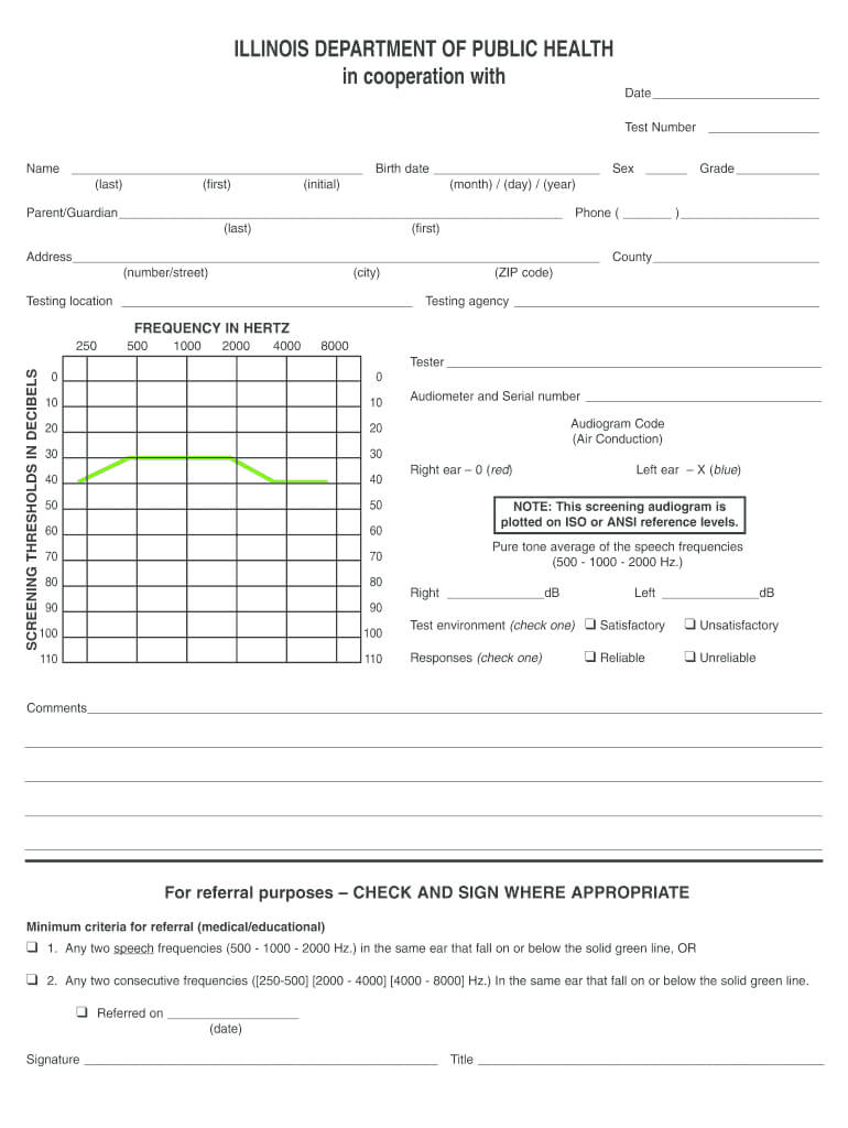 Blank Audiogram – Fill Online, Printable, Fillable, Blank Throughout Blank Audiogram Template Download