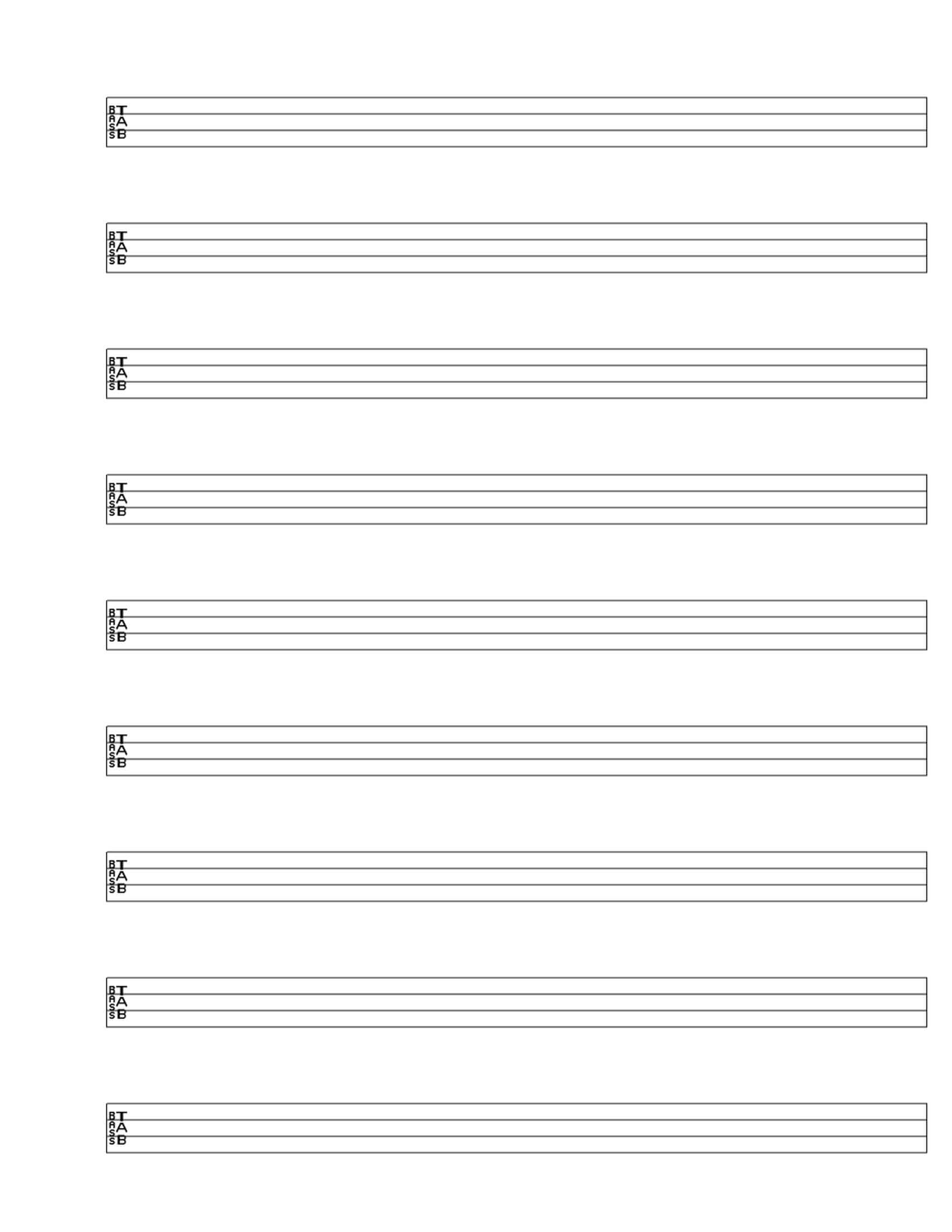 Blank Bass Tab/the Musician | Tablature, Bass Guitar Notes, Bass Throughout Blank Sheet Music Template For Word