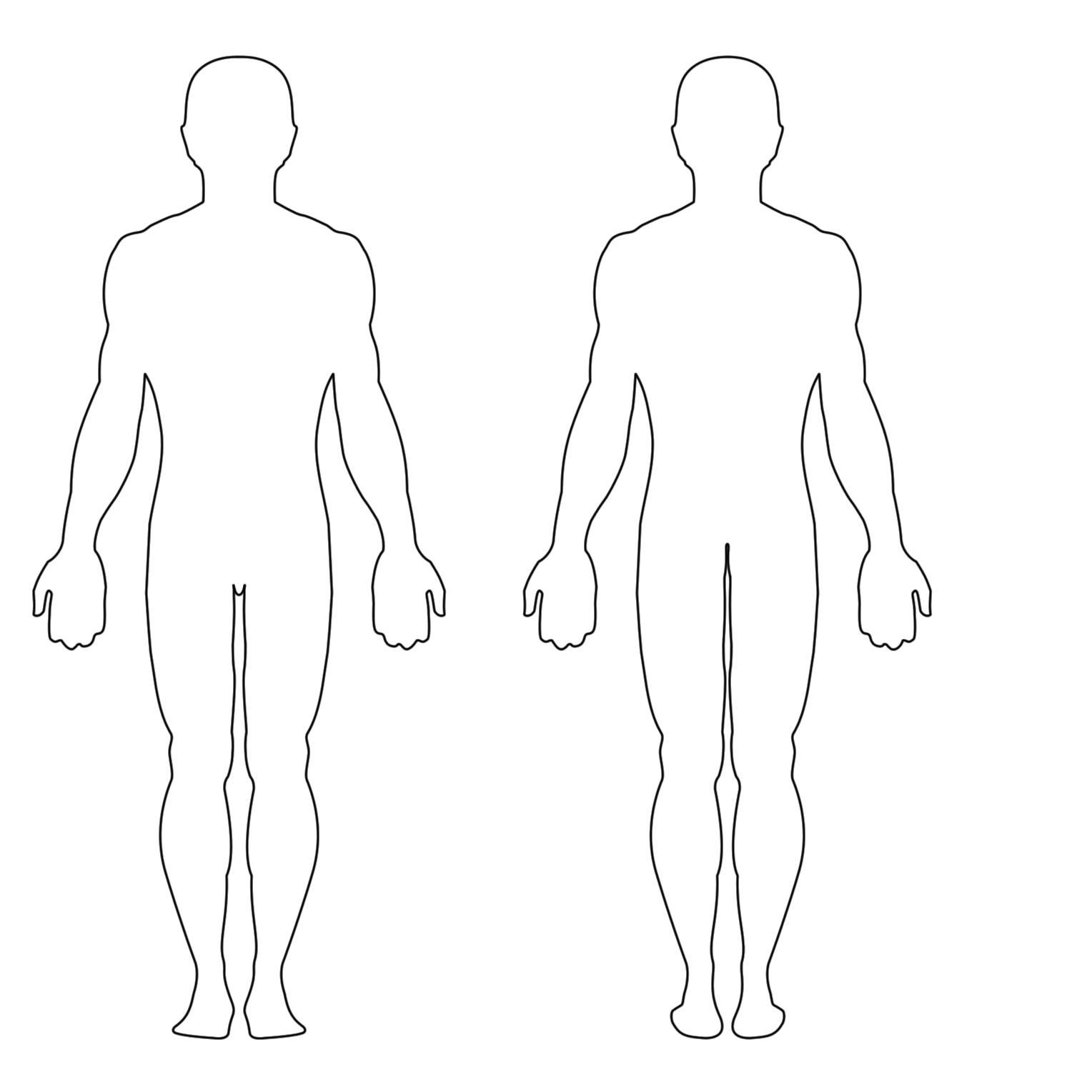 Blank Body Clipart Pertaining To Blank Body Map Template