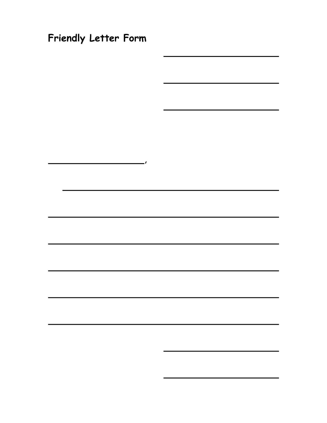 Blank Business Letter Template For Students] Blank Business Regarding Blank Letter Writing Template For Kids