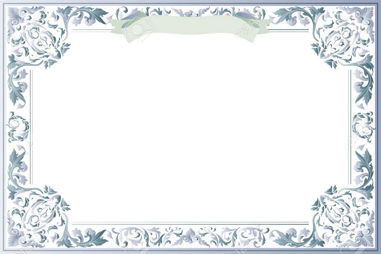 Blank Certificate Template For Best Solution | Blank With Award Certificate Border Template