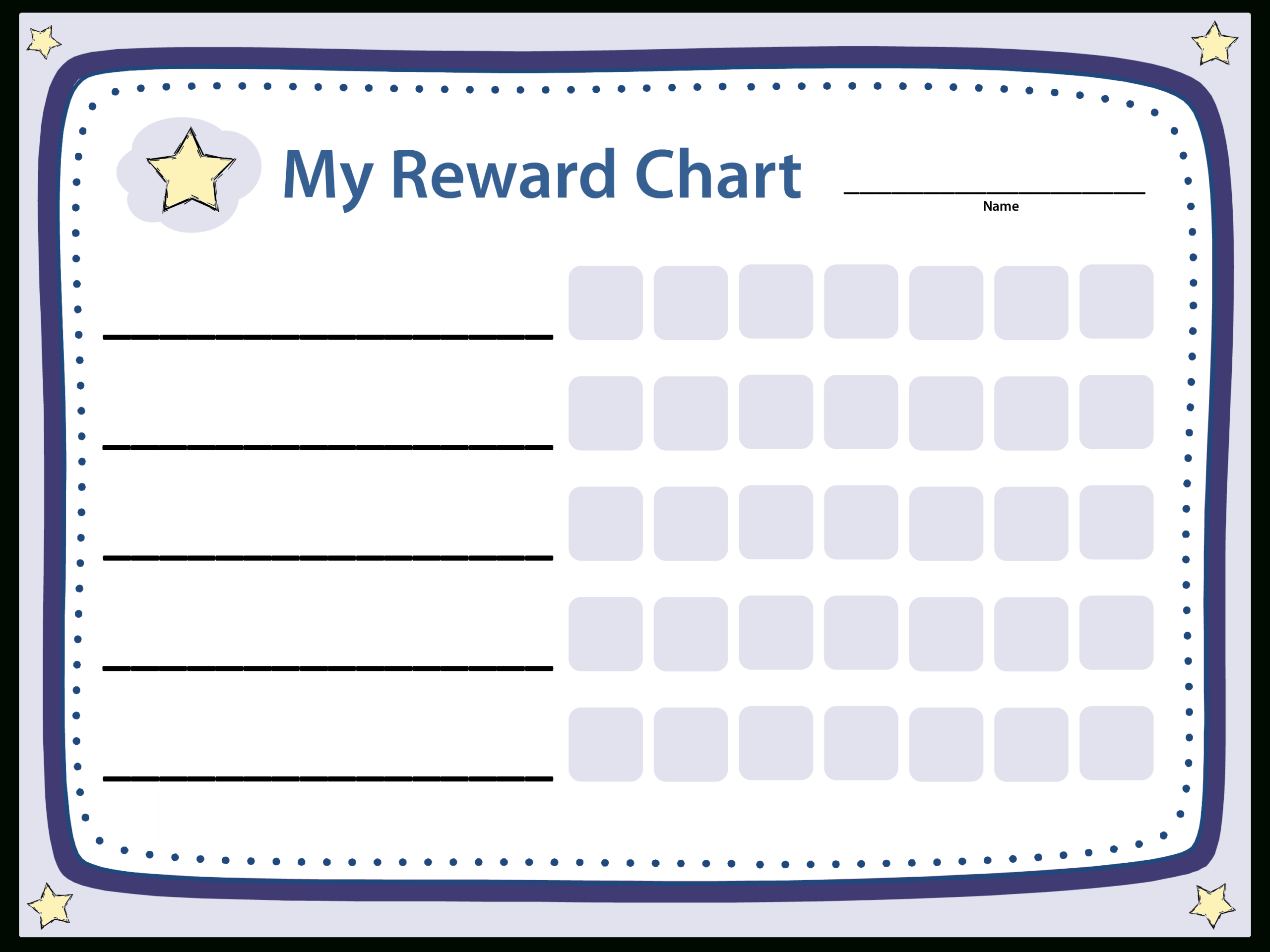 Blank Chart Reward | Templates At Allbusinesstemplates Pertaining To Blank Reward Chart Template