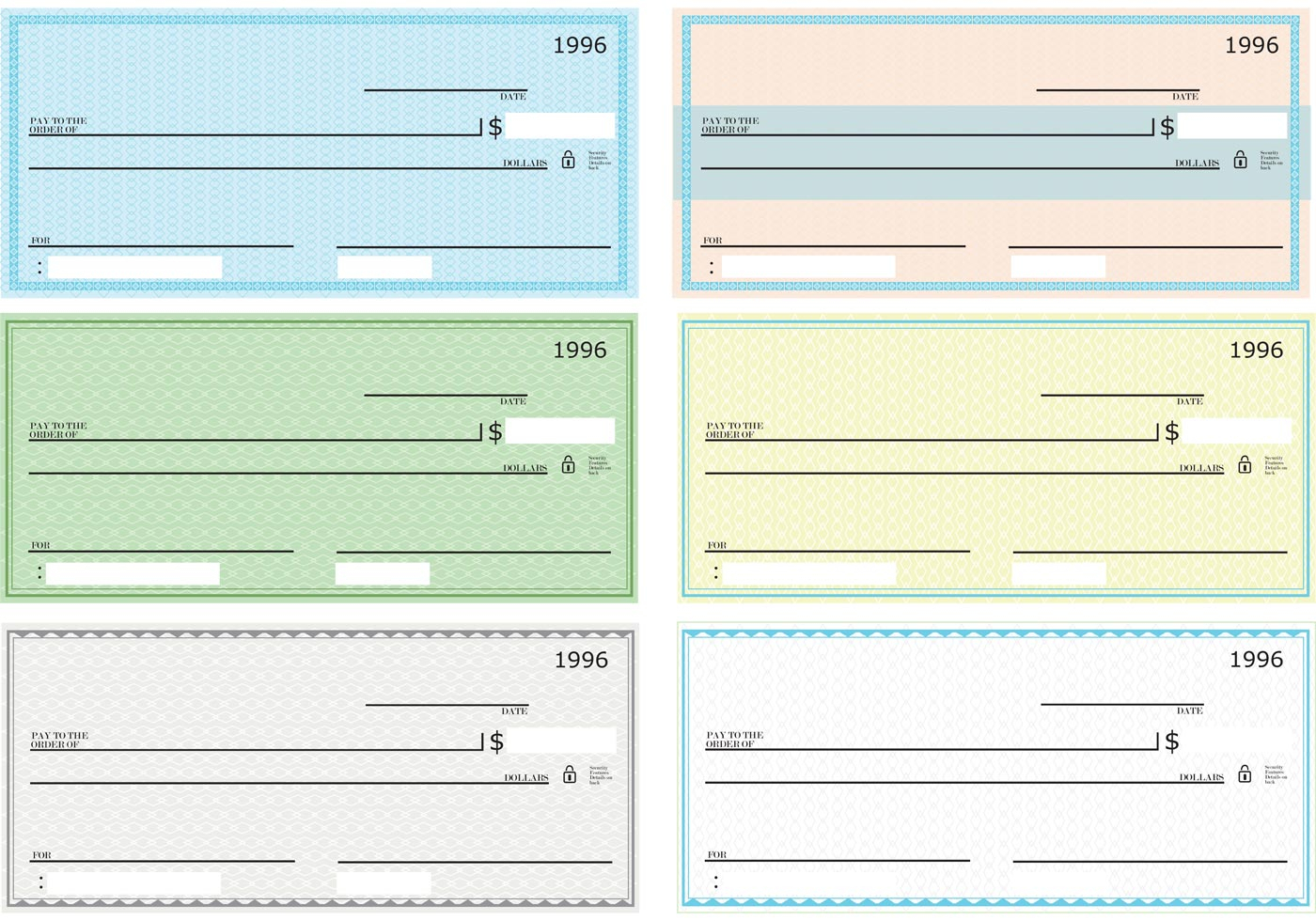 Blank Check Vector Pack – Download Free Vectors, Clipart Inside Blank Cheque Template Download Free