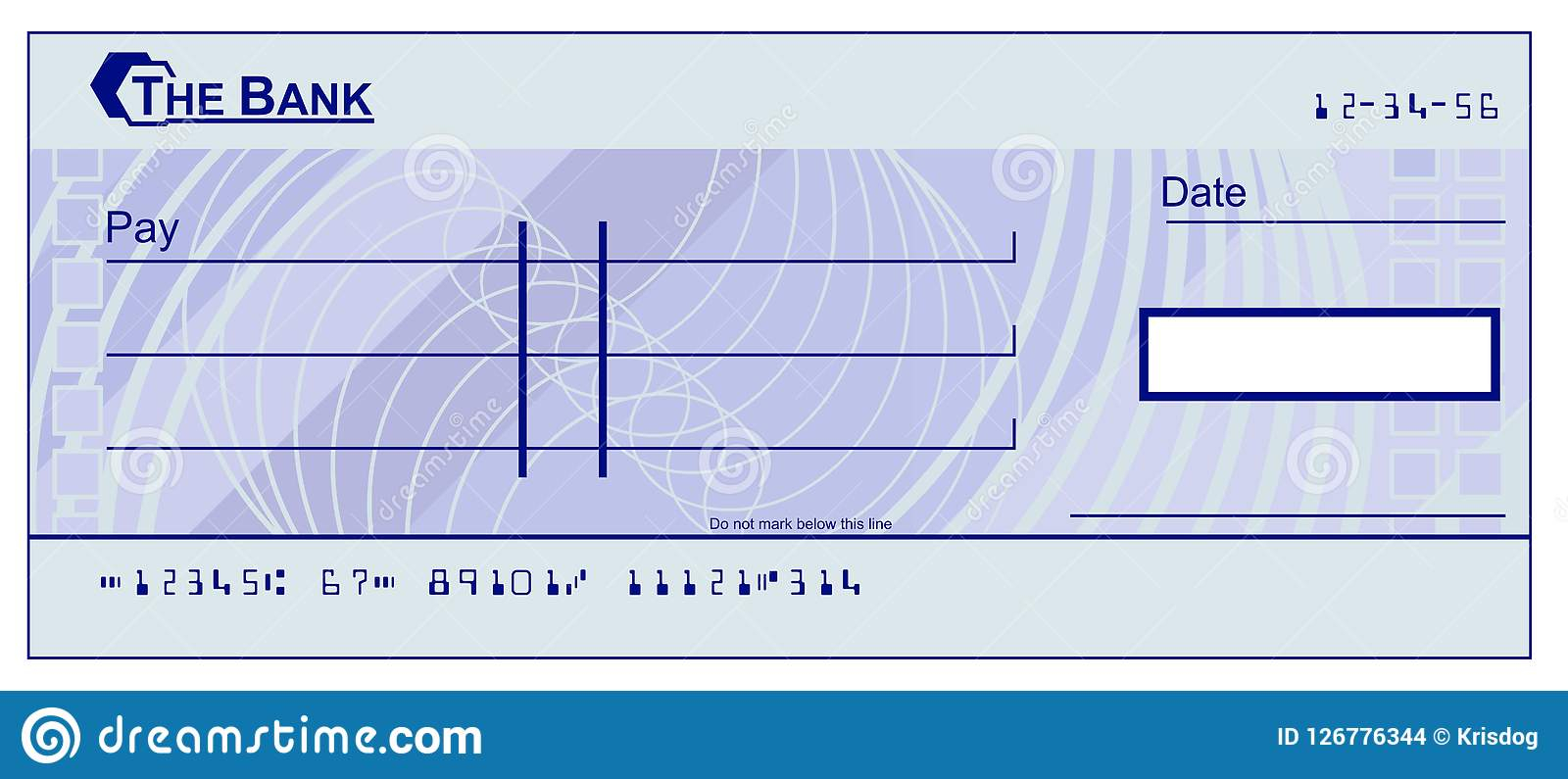 Blank Cheque Stock Vector. Illustration Of Design, Blue Within Blank Cheque Template Download Free