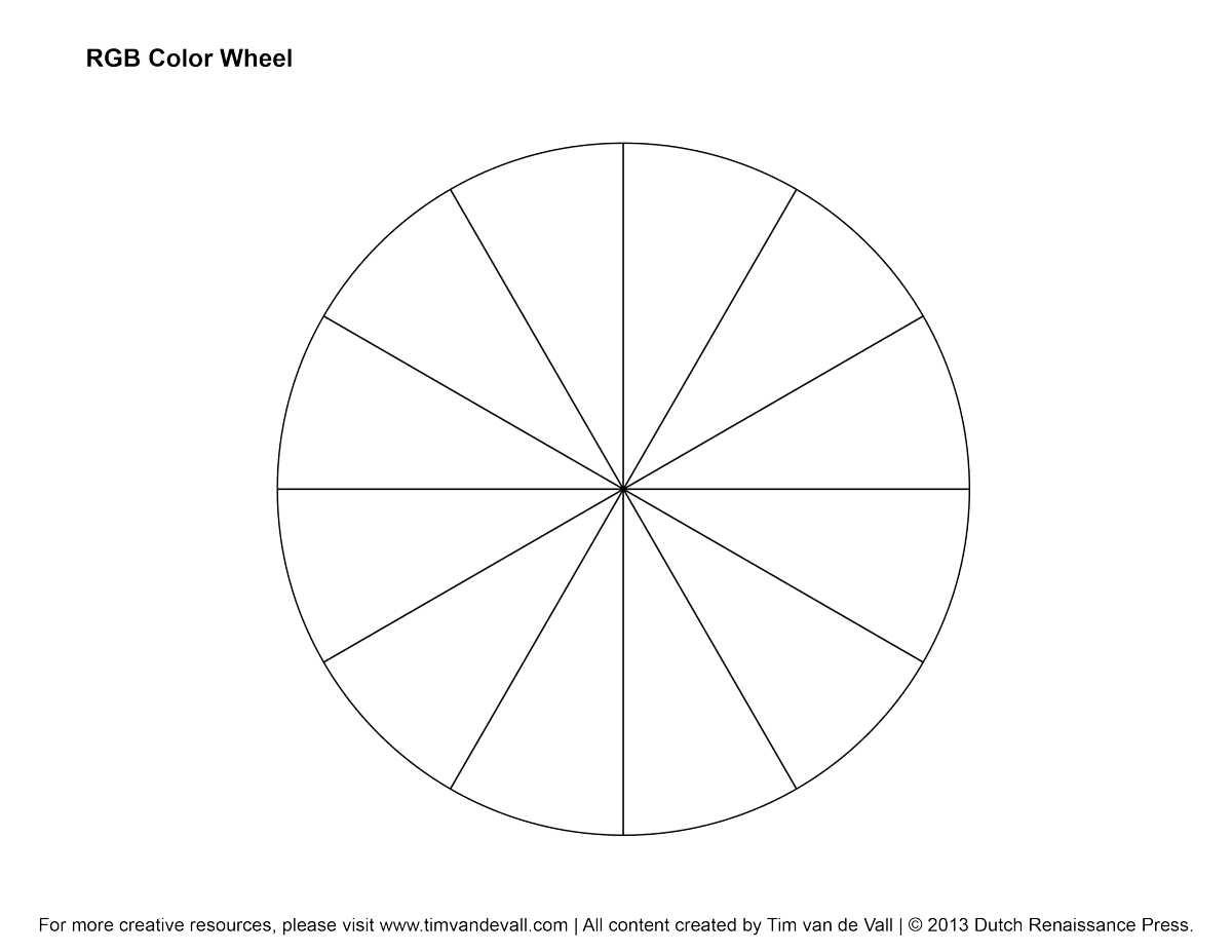 Blank Color Wheel — Use To Practice Hand Position/holding With Blank Color Wheel Template