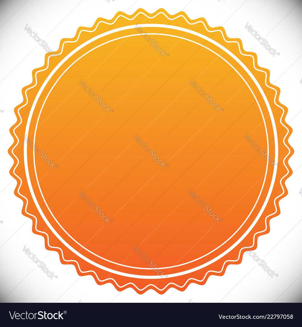 Blank Empty Stamp Seal Or Badge Template With Blank Seal Template