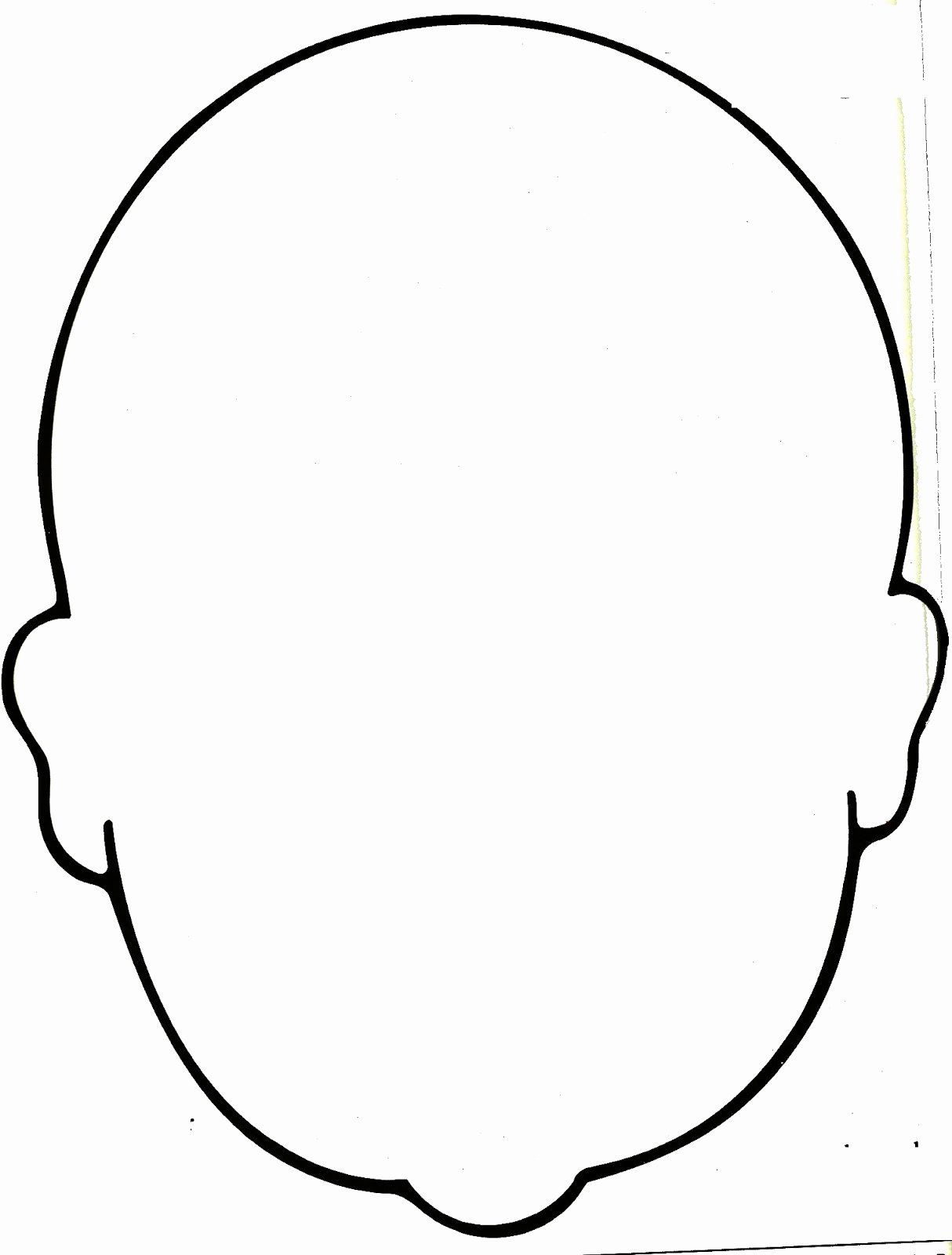 Blank Face Coloring Page Luxury Blank Head Coloring Page Throughout Blank Face Template Preschool