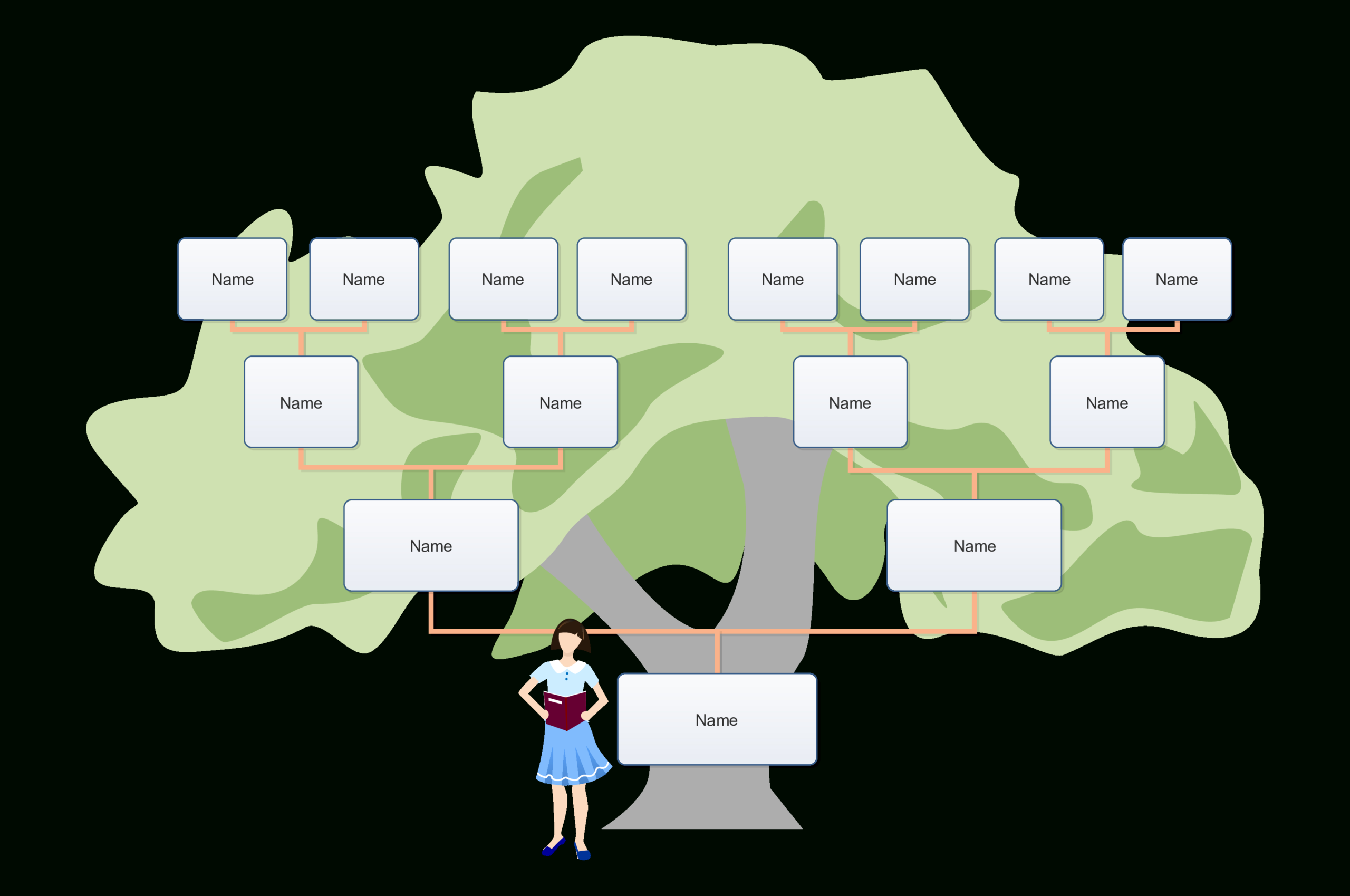 Blank Family Tree For Kids | Templates At Inside Fill In The Blank Family Tree Template