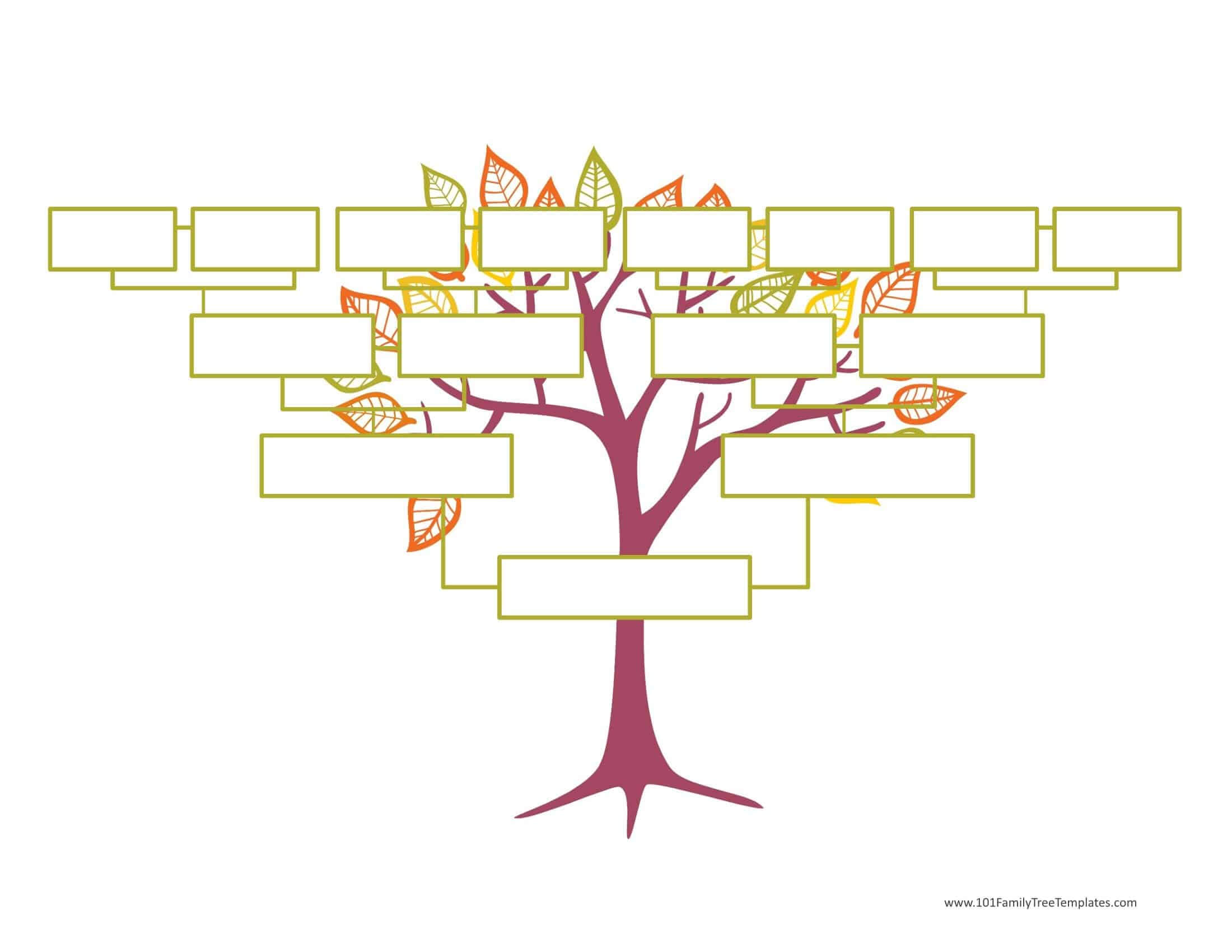 Blank Family Tree Template | Free Instant Download Intended For Blank Tree Diagram Template
