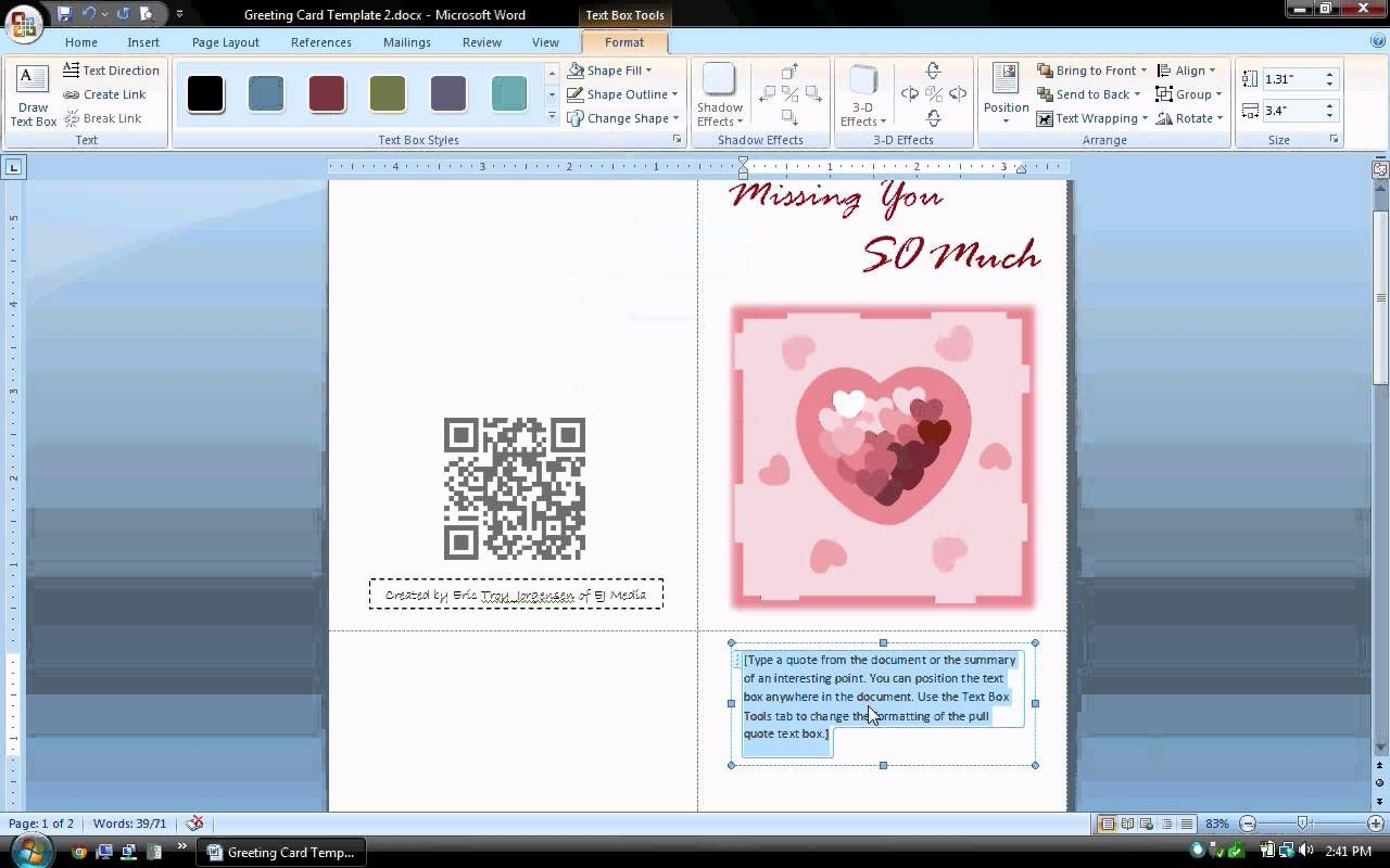 Blank Greeting Card Template Microsoft Word – Forza Intended For Half Fold Greeting Card Template Word