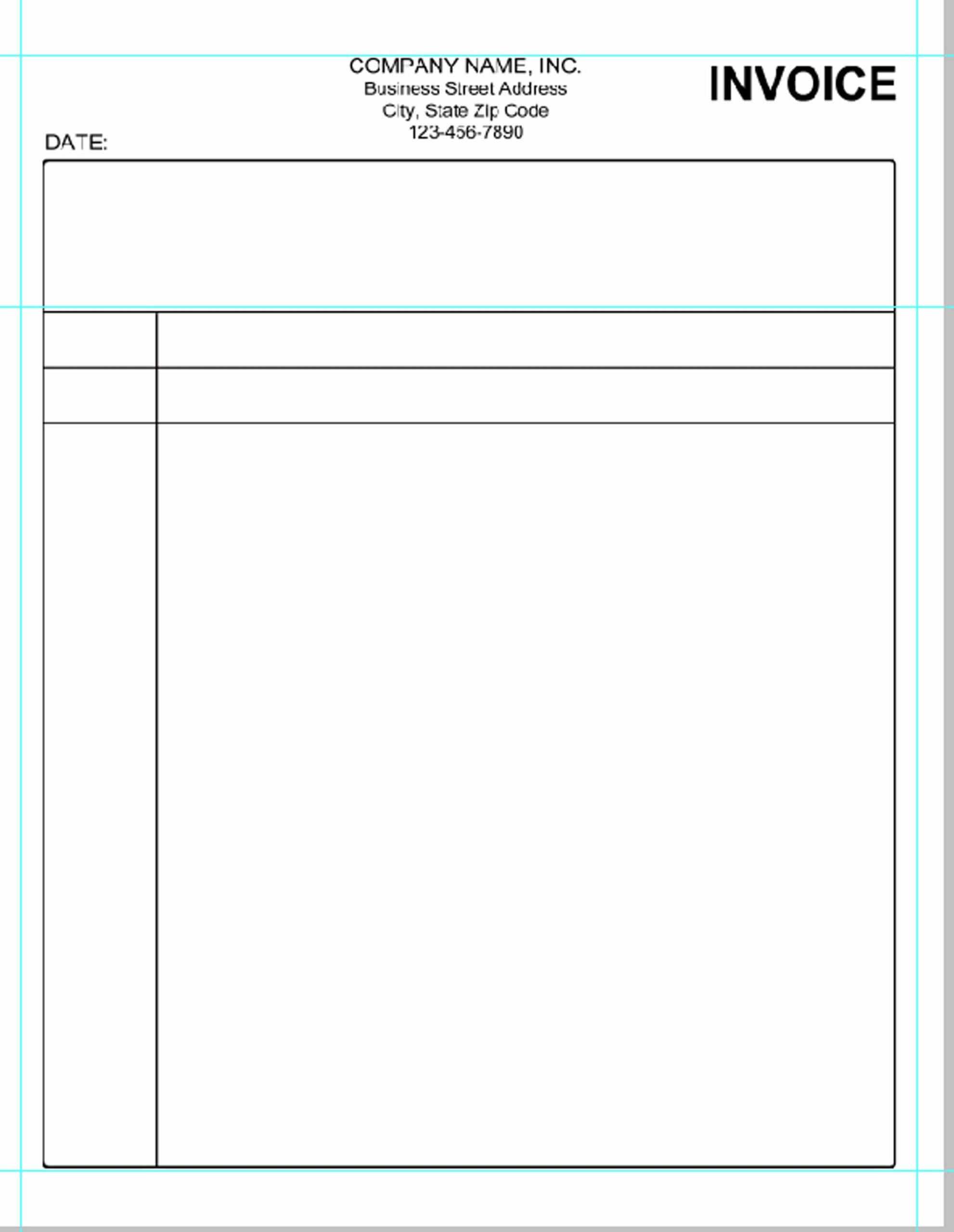 Blank Invoice Template Microsoft Word Invoice Template Free Regarding Free Printable Invoice Template Microsoft Word