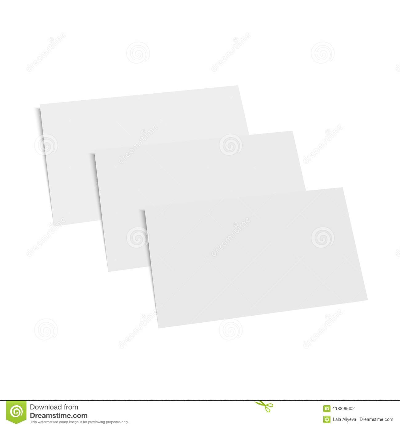 Blank Of Business Card Template. Vector. Stock Vector For Plain Business Card Template