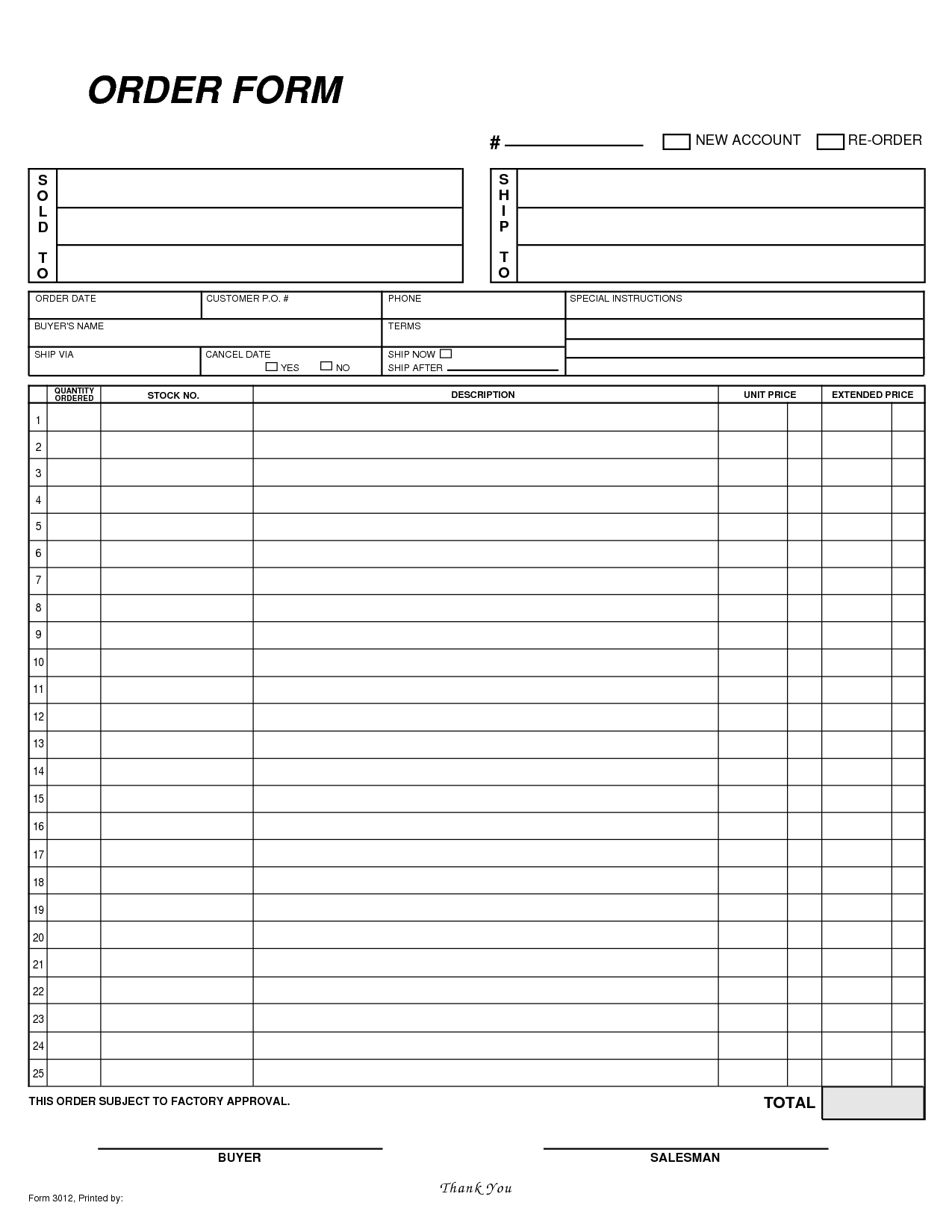 Blank Order Form Template Excel – Ironi.celikdemirsan Intended For Blank T Shirt Order Form Template