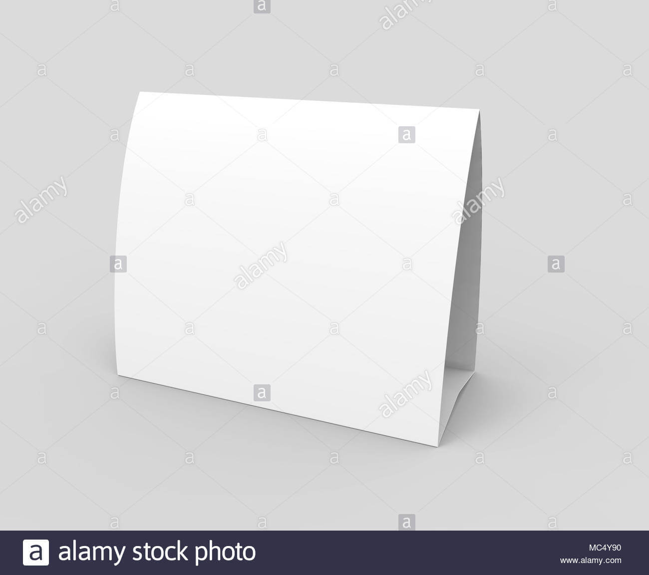 Blank Paper Tent Template, White Tent Card With Empty Space Inside Blank Tent Card Template