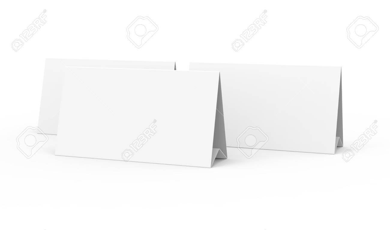 Blank Paper Tent Template, White Tent Cards Set With Empty Space.. Pertaining To Blank Tent Card Template