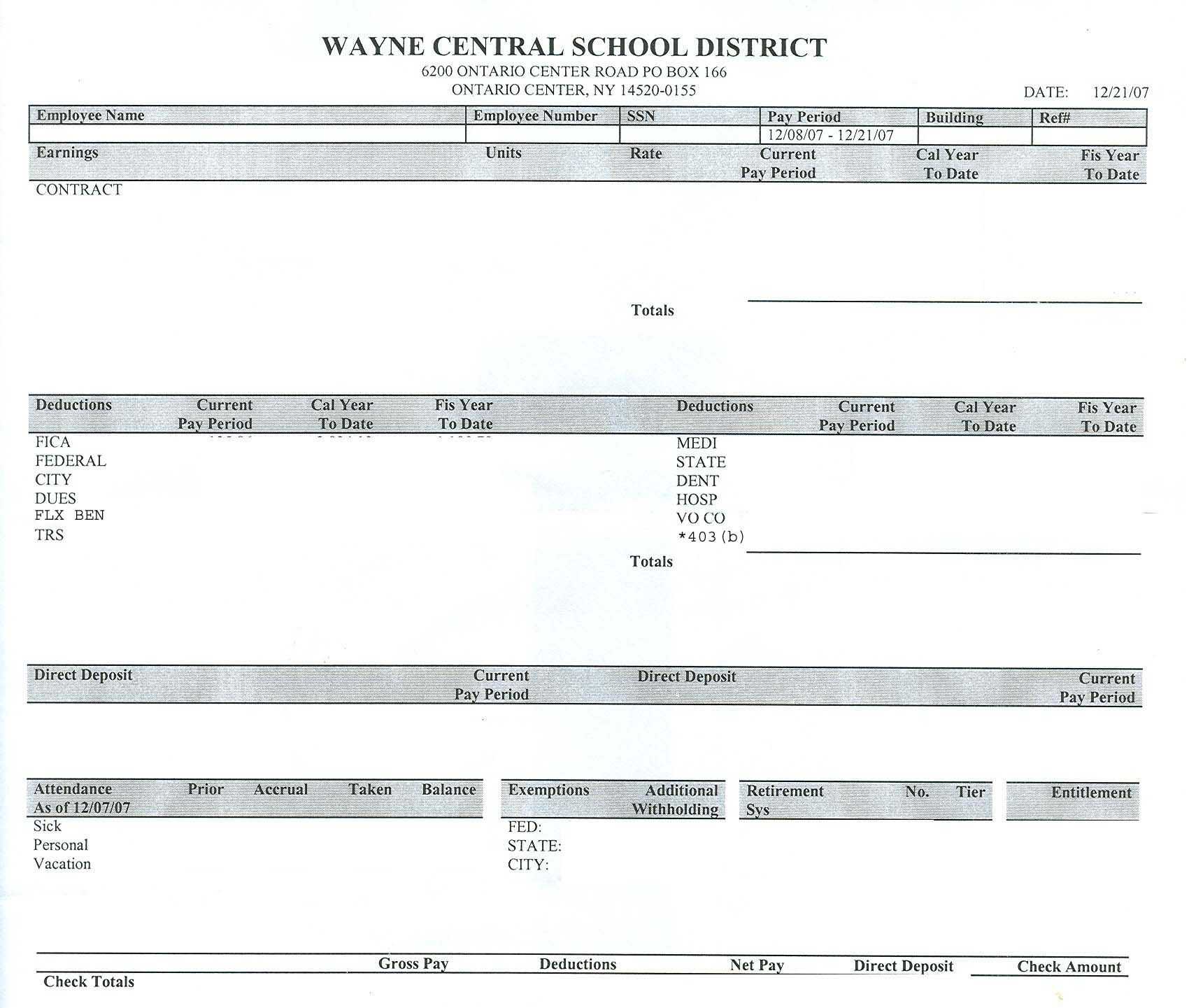 Blank Pay Stub Template Word | Templates In 2019 | Resume Pertaining To Blank Pay Stub Template Word