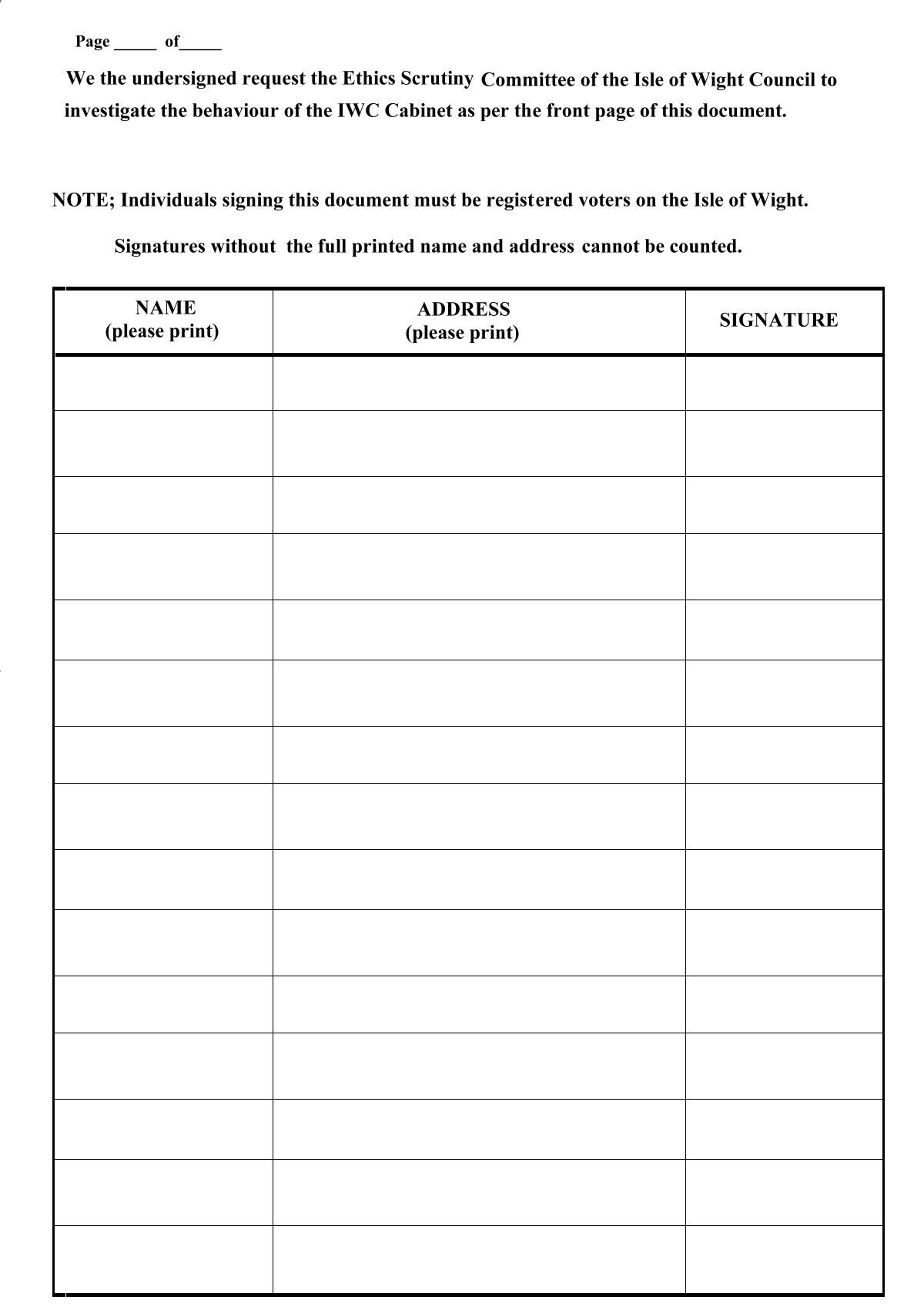 Blank Petition – Forza.mbiconsultingltd For Blank Petition Template