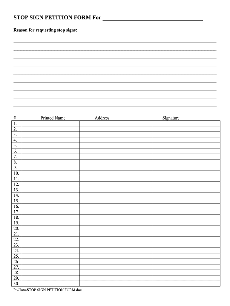 Blank Petition – Forza.mbiconsultingltd For Blank Petition Template