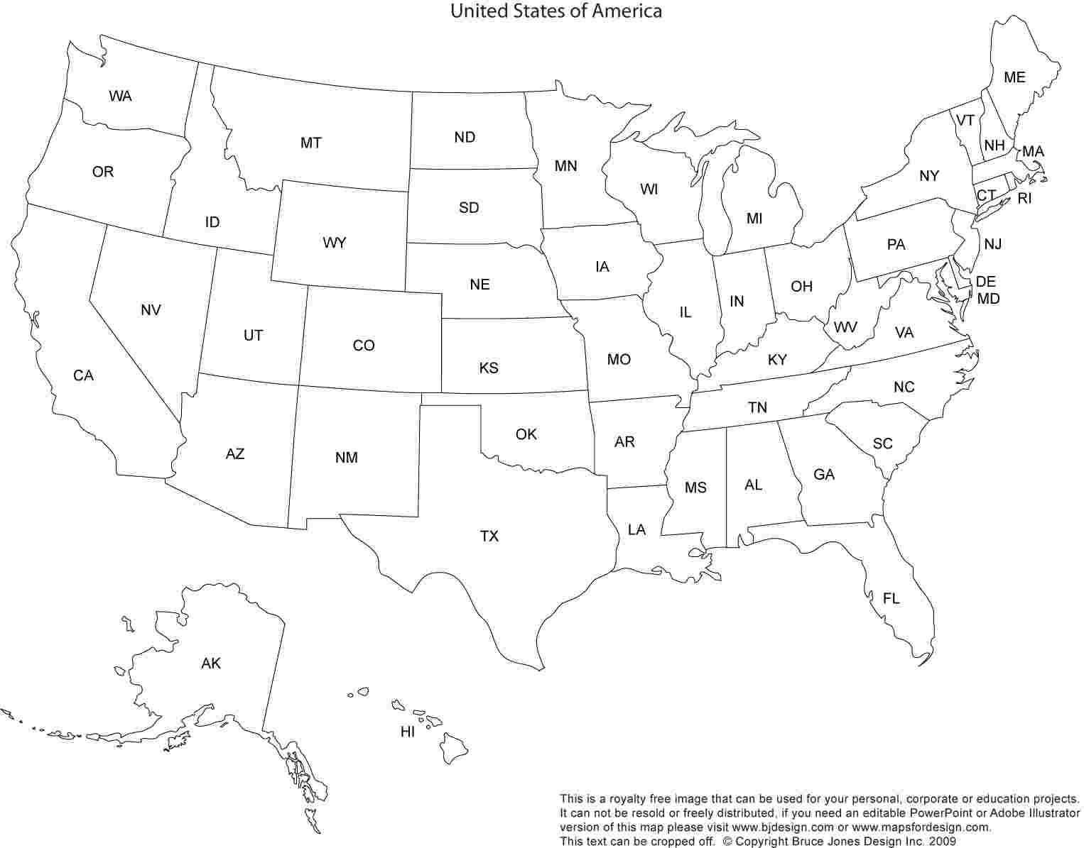 Blank Printable Map Of The United States And Canada Blank For United States Map Template Blank