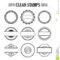 Blank Stamp Set, Ink Rubber Seal Texture Effect Stock Vector Intended For Blank Seal Template
