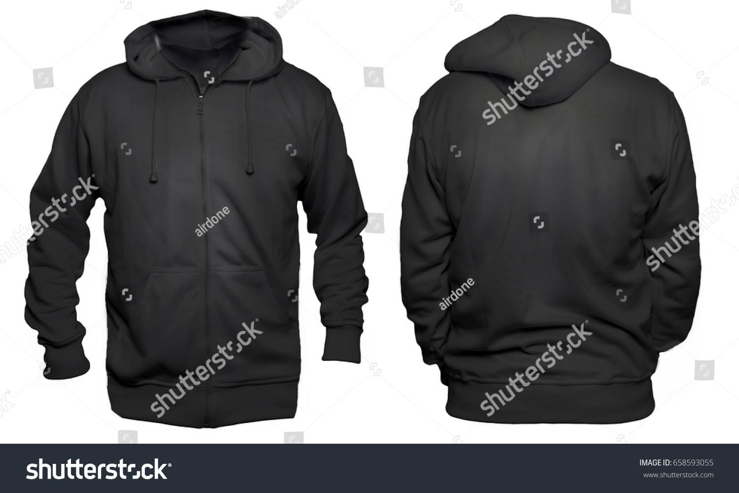 Blank Sweatshirt Mock Template Front Back Stock Photo (Edit Intended For Blank Black Hoodie Template