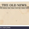 Blank Template Of A Retro Newspaper. Folded Cover Page Of A With Old Blank Newspaper Template