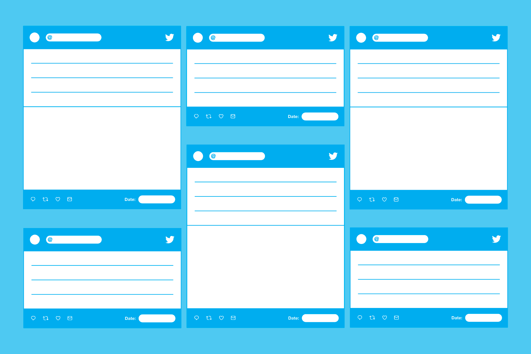Blank Templates For Creating Printable Tweets. | Twitter Pertaining To Blank Twitter Profile Template