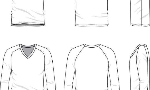 Blank V-Neck T-Shirt And Tee throughout Blank V Neck T Shirt Template