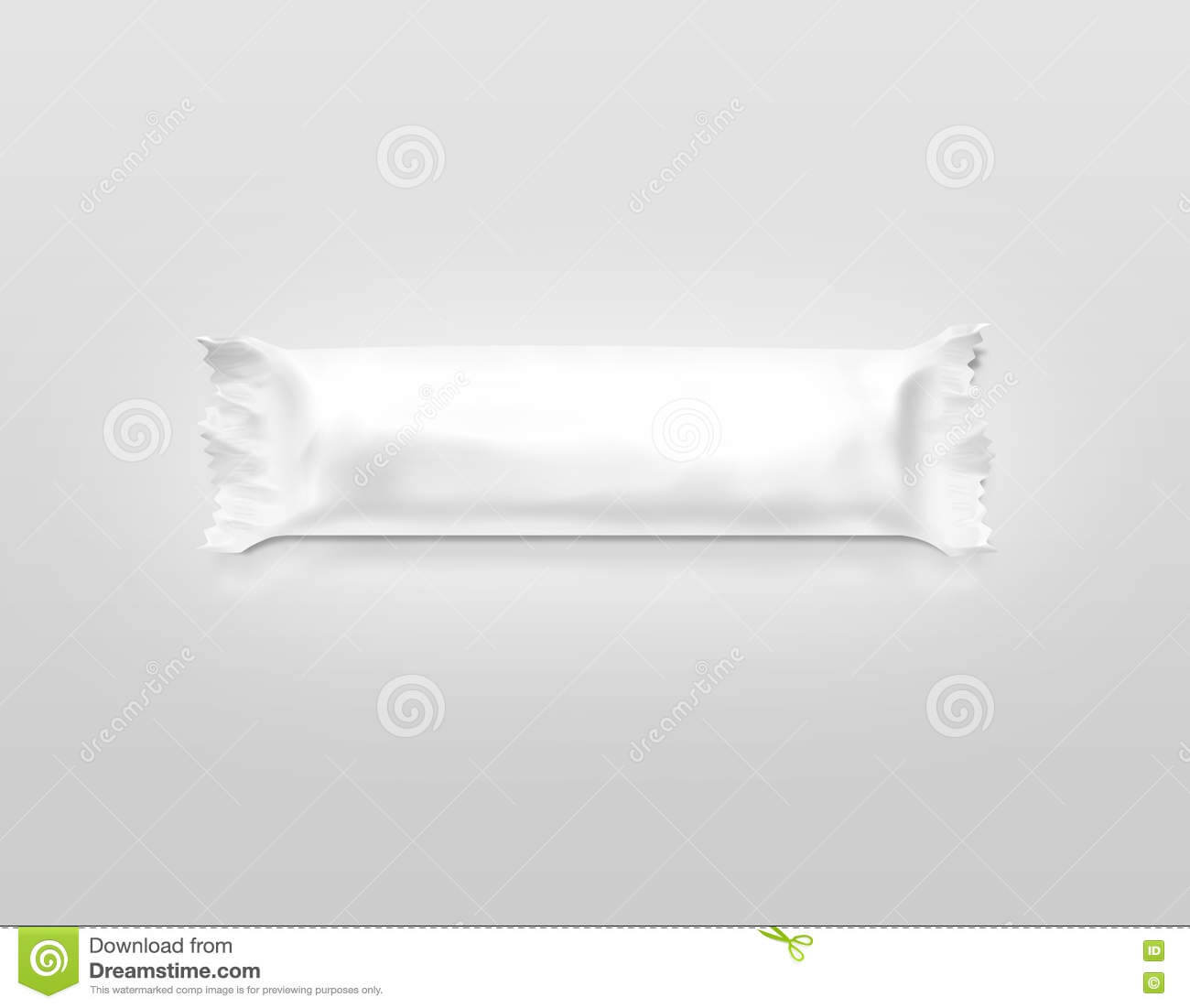 Blank White Candy Bar Plastic Wrap Mockup . Stock Photo With Blank Candy Bar Wrapper Template