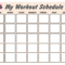 Blank Workout Schedule For Women | Templates At Throughout Blank Workout Schedule Template