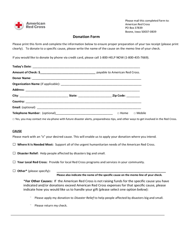 Blood Donation Form – 2 Free Templates In Pdf, Word, Excel Pertaining To Donation Card Template Free
