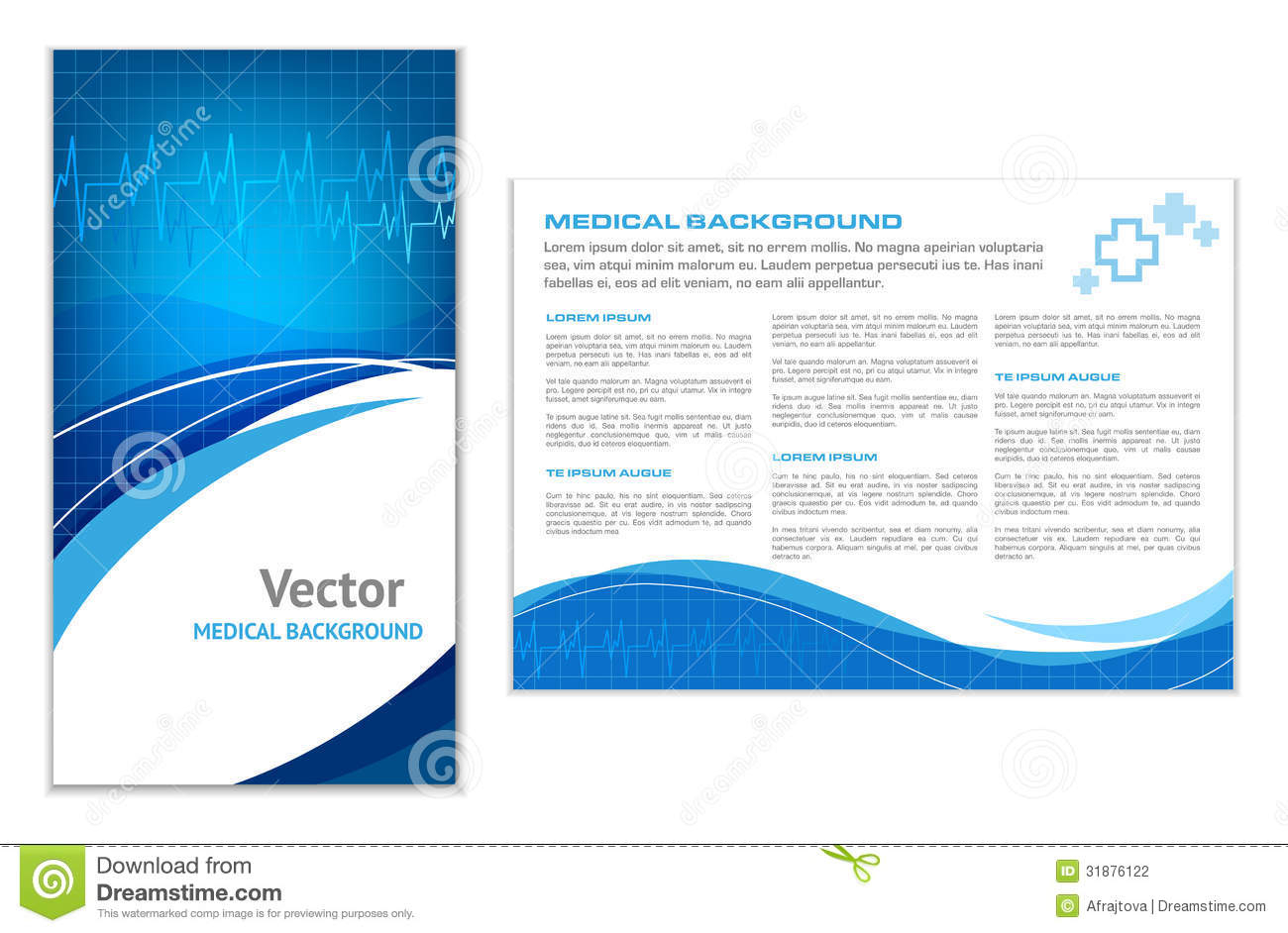 Blue Abstract Medical Background Stock Vector – Illustration Intended For Healthcare Brochure Templates Free Download