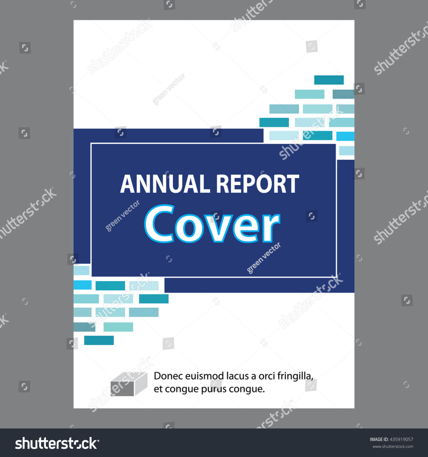 Blue Annual Report Title Page Sample Stock Vector (Royalty With Cover Page For Annual Report Template