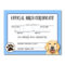 Blue Golden Retriever Birth Certificate | Birth Certificate For Pet Adoption Certificate Template