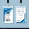 Blue Graphic Employee Id Card Template In Id Card Template Ai
