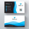 Blue Wavy Vector Business Card Template | Free Business Card Inside Free Complimentary Card Templates