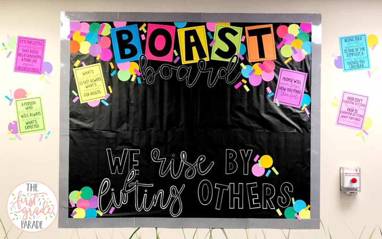 Boast Board – Bulletin Board Idea – The First Grade Parade With Bulletin Board Template Word