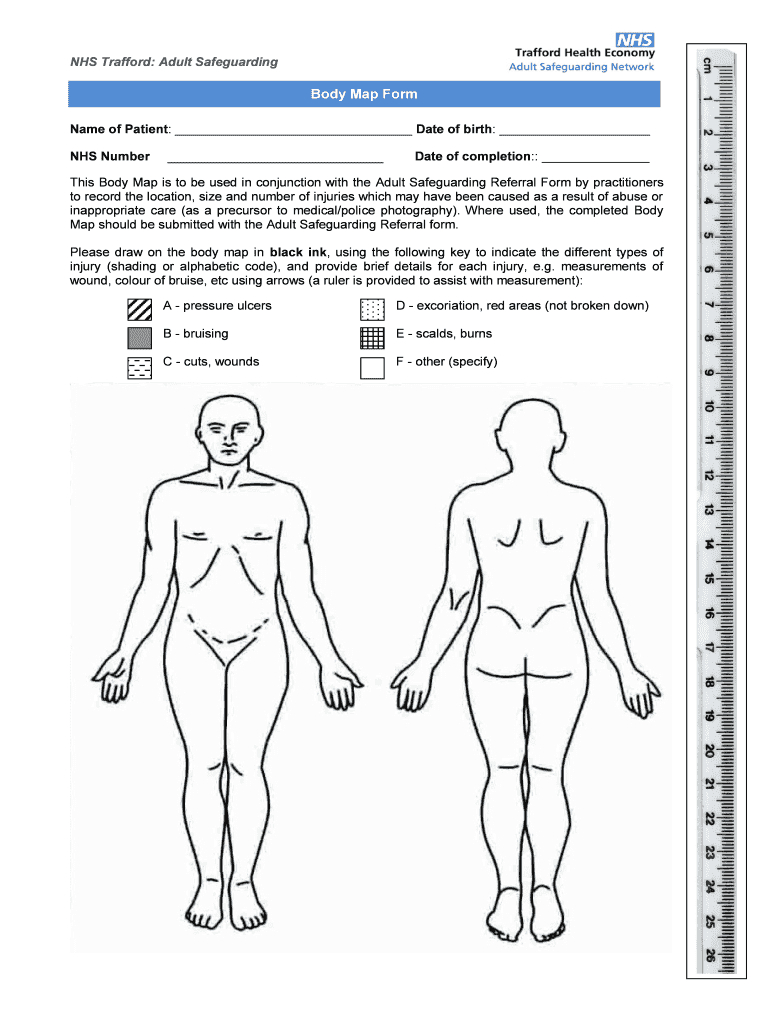 Body Map Nhs – Fill Online, Printable, Fillable, Blank Within Blank Body Map Template