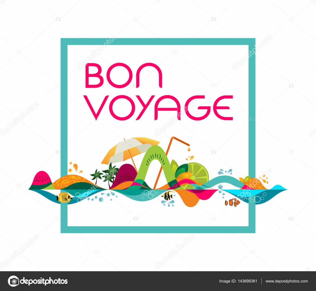 Bon Voyage Banner | Bon Voyage – Banner, Vector Template Intended For Bon Voyage Card Template