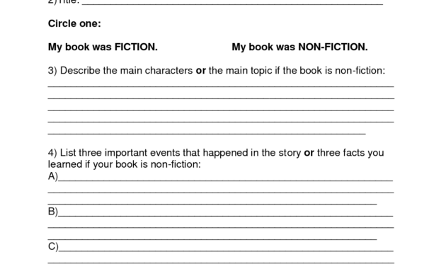 Book Report Template | Summer Book Report 4Th -6Th Grade intended for Book Report Template 4Th Grade