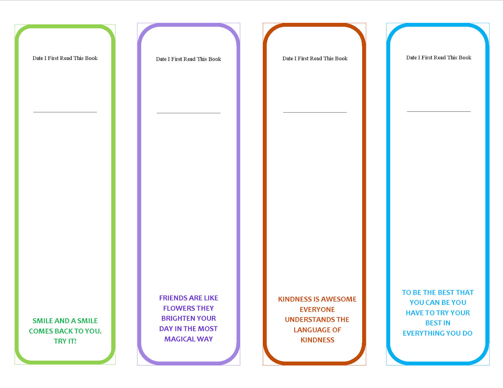 Bookmark Template To Print | Bookmark Template, Bookmarks Intended For Free Blank Bookmark Templates To Print