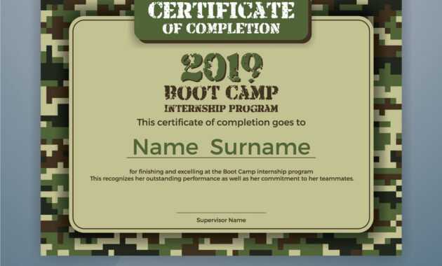 Boot Camp Internship Program Certificate Template with regard to Boot Camp Certificate Template