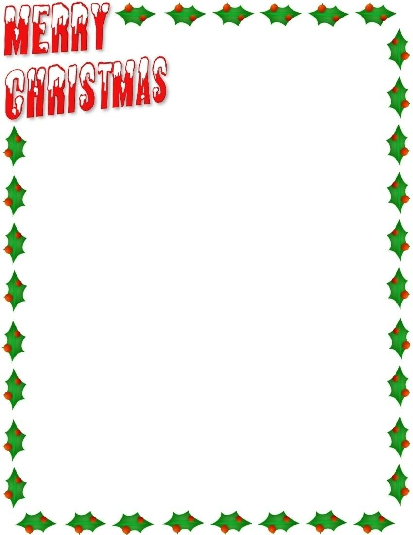 Border Clipart Downloadable Free Christmas Border Templates Throughout Christmas Border Word Template
